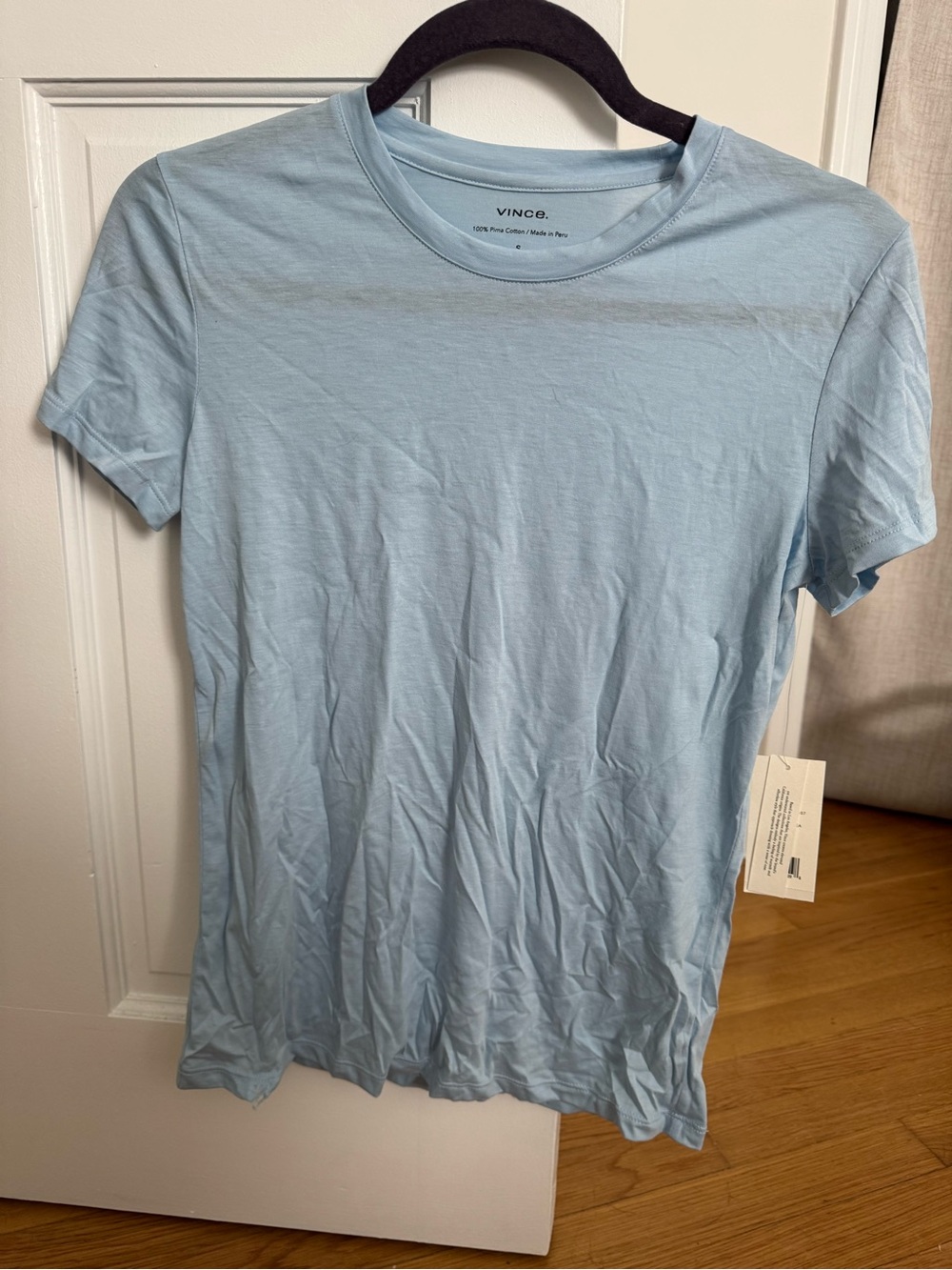 Vince Pale Blue Short Sleeve Crew Tee